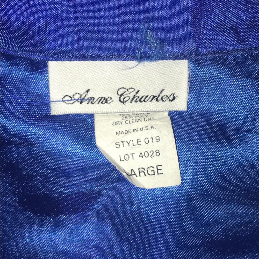 Vintage Royal Blue Blouse - Picture 2 of 2